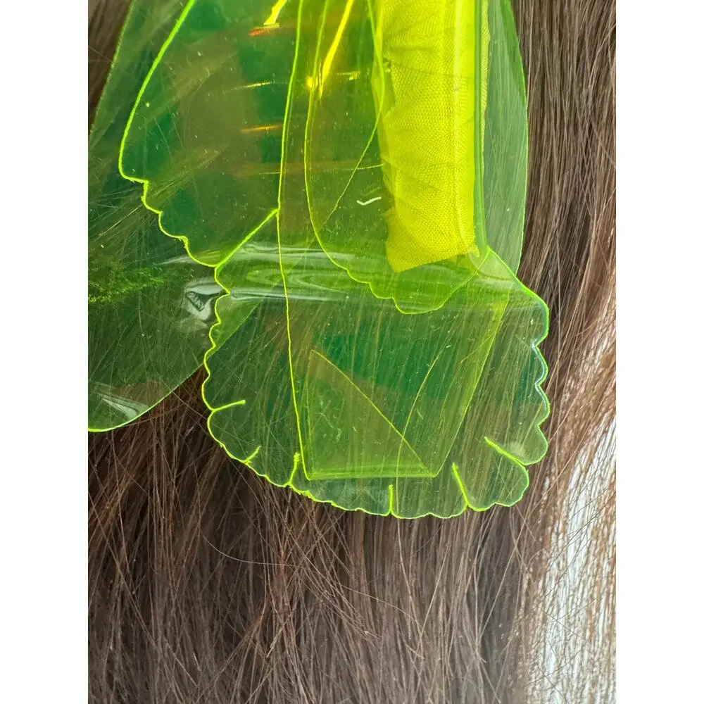 Jennifer Behr NWOT Yellow Lucite Acrylic Petal Statement Hair Comb Runway Rare
